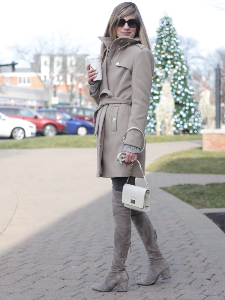 Wool Coat Gray Jacket Asymmetrical Modern Best Quality Womens Light Blue Sheath Slim Coat Fashion One On Suit Neck Long Wool Blends Trendy Ol Overcoat Winter Blend
