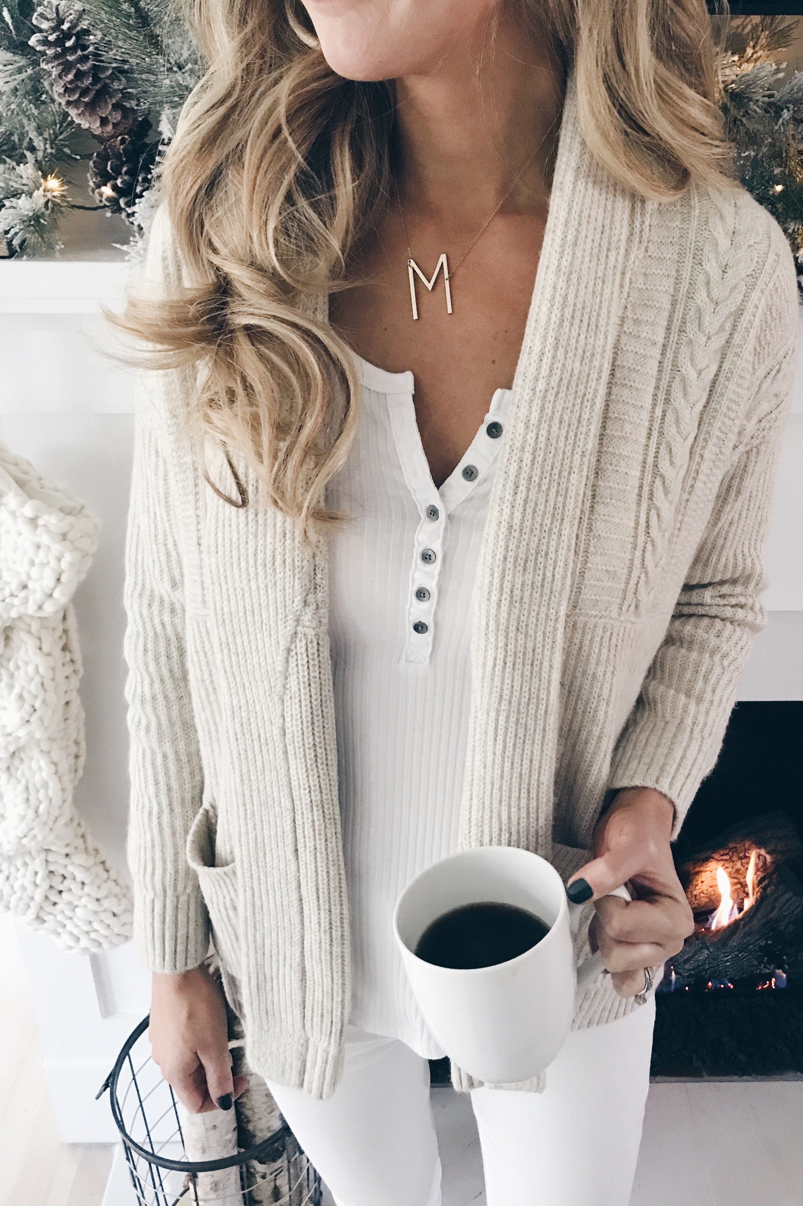 ivory cardigan outfit