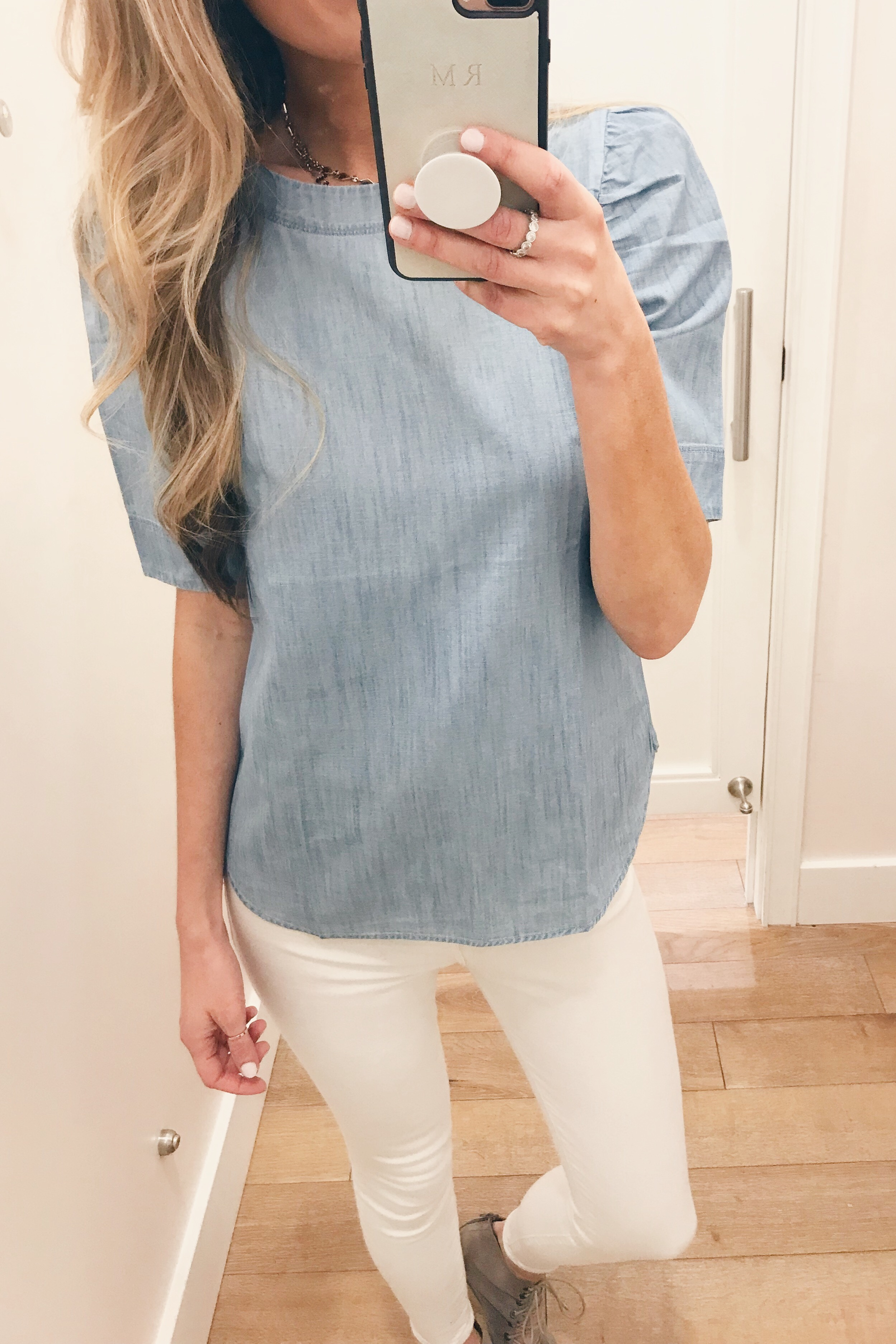 loft chambray top