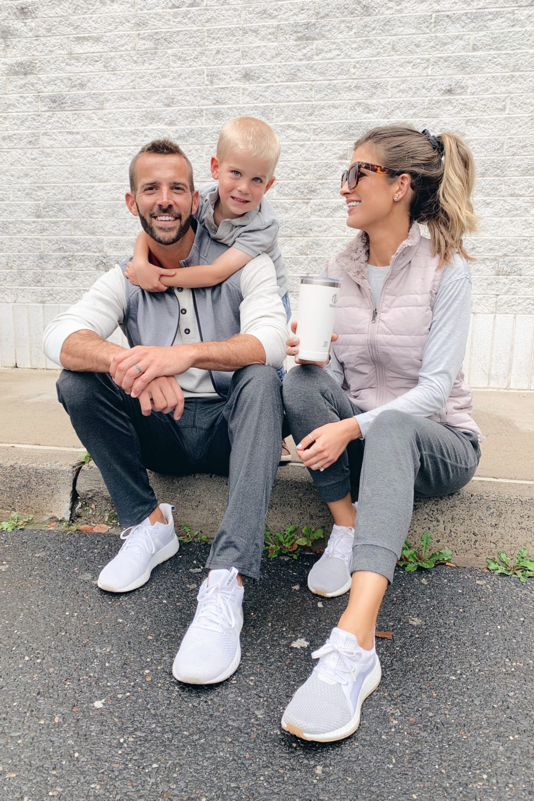 affordable athleisure outfit for mom and dad