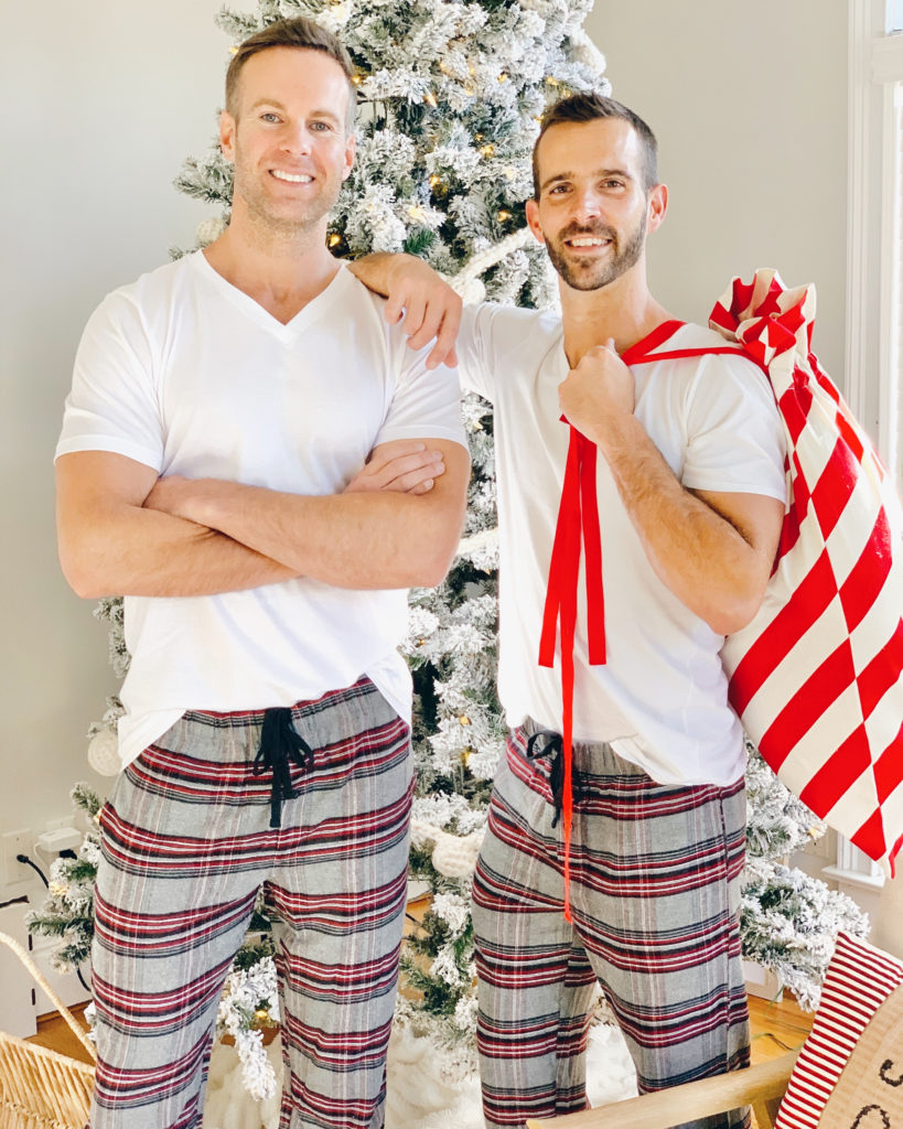 jockey mens tall holiday christmas flannel pants and jockey white vneck tee