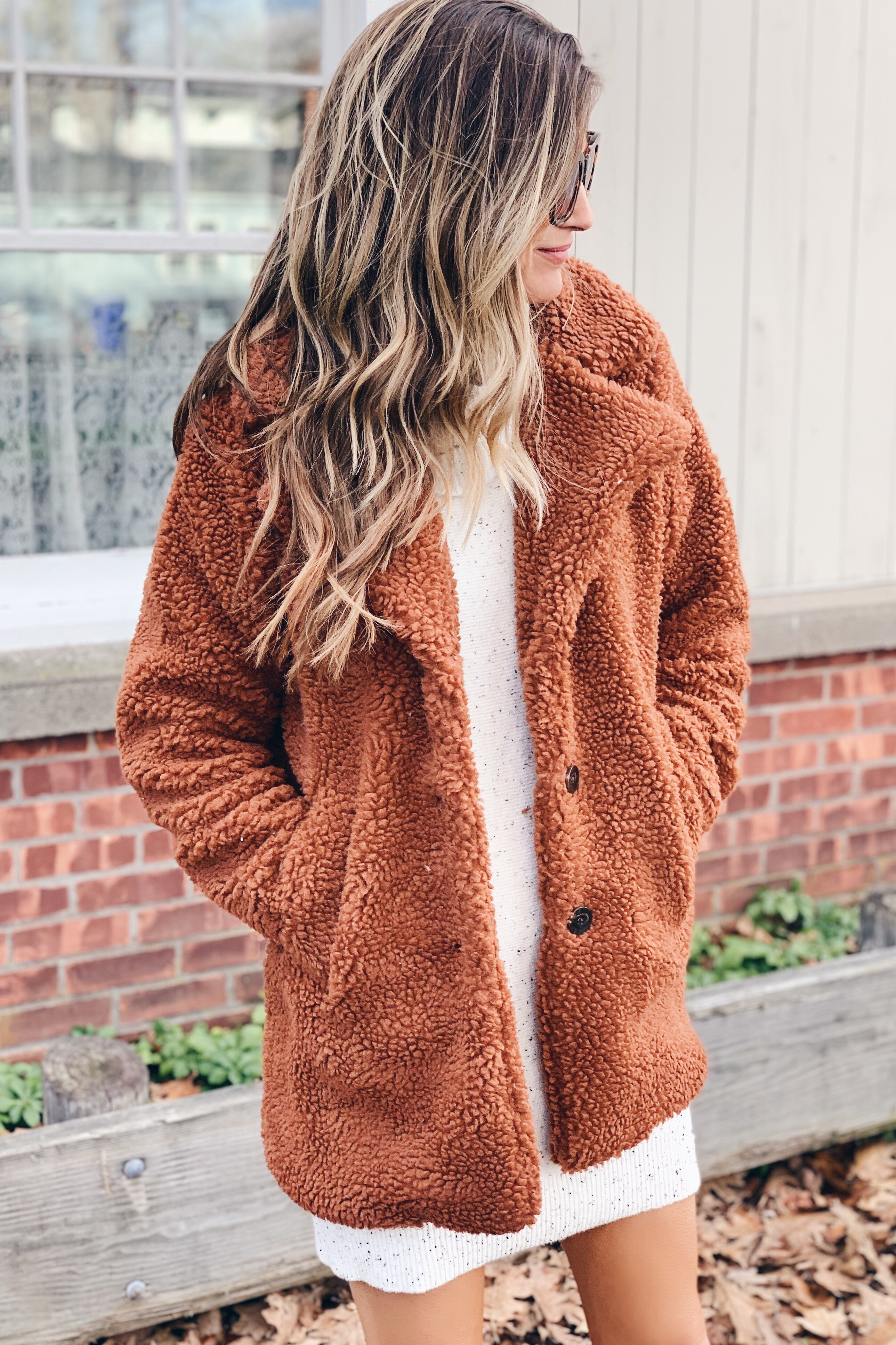 rust teddy jacket