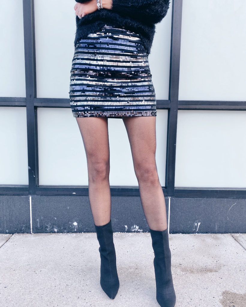 express sequin skirt